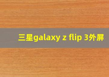 三星galaxy z flip 3外屏